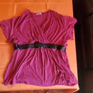 🧘‍♀️2 for $20🧘‍♀️Violet Belted Blouse
